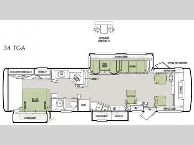 Floorplan - 2013 Tiffin Motorhomes Allegro 34 TGA