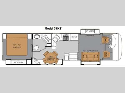 Floorplan - 2013 Thor Motor Coach Challenger 37KT