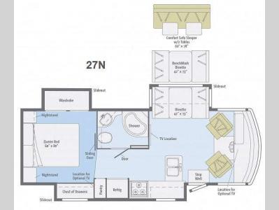 Floorplan - 2013 Winnebago Vista 27N