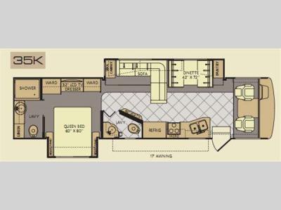 Floorplan - 2013 Fleetwood RV Bounder 35K