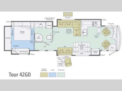 Floorplan - 2013 Winnebago Tour 42GD