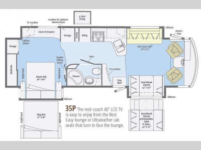Floorplan - 2013 Winnebago Adventurer 35P