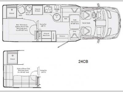 Floorplan - 2013 Leisure Travel Serenity 24CB