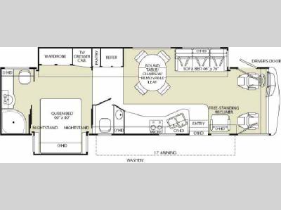 Floorplan - 2006 Fleetwood RV Pace Arrow 36D