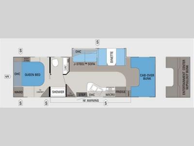 Floorplan - 2013 Jayco Greyhawk 31FK
