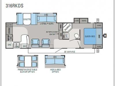 Floorplan - 2013 Jayco Eagle 316RKDS