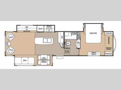 Floorplan - 2013 Forest River RV Cedar Creek 34RLSA