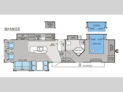 Floorplan - 2013 Jayco Eagle Premier 361MKQS