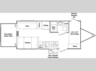 Floorplan - 2007 Keystone RV Outback 21RS