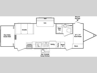 Floorplan - 2007 Keystone RV Outback 25RS-S