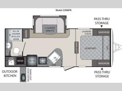 Floorplan - 2013 Keystone RV Premier Ultra Lite 22RBPR