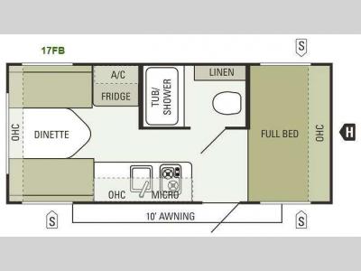 Floorplan - 2013 Starcraft  Launch 17FB