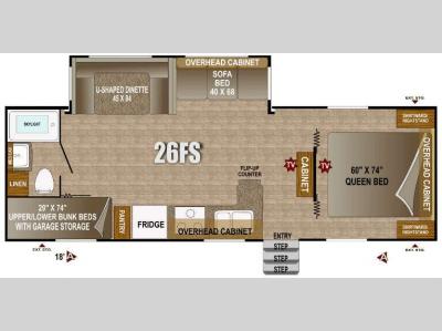 Floorplan - 2013 Outdoors RV Back Country 26FS