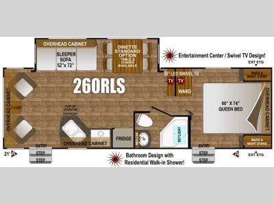 Floorplan - 2013 Outdoors RV Timber Ridge 260RLS