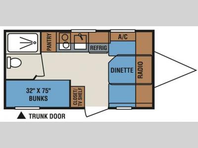 Floorplan - 2013 KZ Sportsmen Classic 16BH