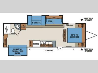 Floorplan - 2013 KZ Sportsmen S318BH