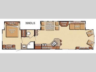 Floorplan - 2013 Gulf Stream RV Kingsport 399 DLS
