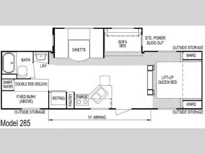 Floorplan - 2013 Skyline Layton Joey Select 285