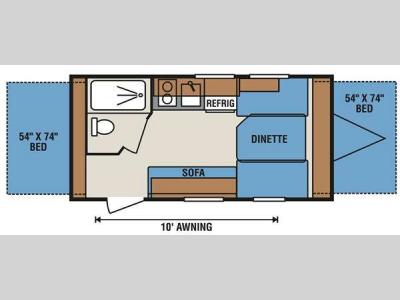Floorplan - 2013 KZ Spree Escape E16RBT