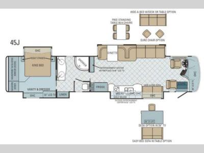 Floorplan - 2013 Entegra Coach Cornerstone 45J