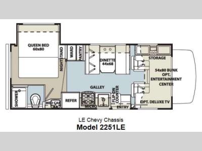 Floorplan - 2013 Forest River RV Forester LE 2251LE Chevy