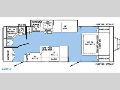 Floorplan - 2013 Holiday Rambler Aluma-Lite Ultra 268RBS
