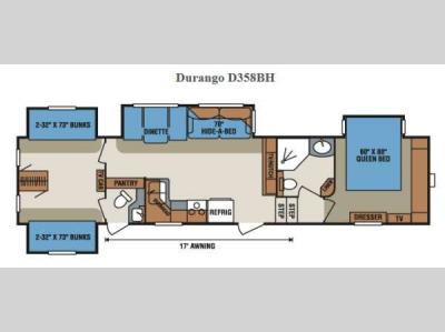 Floorplan - 2013 KZ Durango D358BH