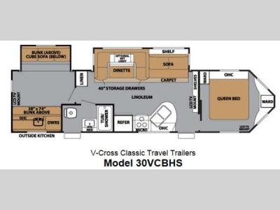 Floorplan - 2013 Forest River RV V-Cross Classic 30VCBHS