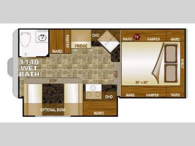 Floorplan - 2013 Northwood Arctic Fox Camper 1140 Wet Bath