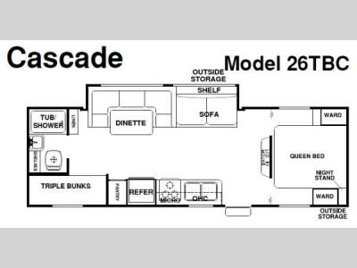 Floorplan - 2013 Forest River RV Cherokee Cascade 26TBC