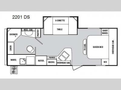 Floorplan - 2013 Winnebago Industries Towables Minnie 2201 DS