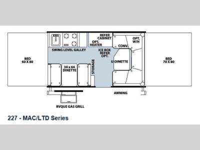 Floorplan - 2013 Forest River RV Flagstaff MAC LTD Series 227