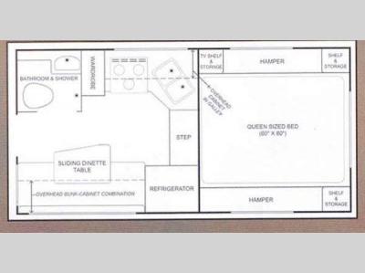 Floorplan - 2011 Pastime Manufacturing Truck Campers 840LT