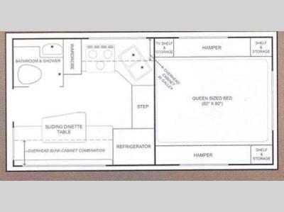 Floorplan - 2013 Pastime Manufacturing Truck Campers 840LT