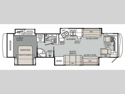 Floorplan - 2013 Monaco Diplomat 40 PDQ