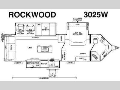 Floorplan - 2013 Forest River RV Rockwood Wind Jammer 3025W