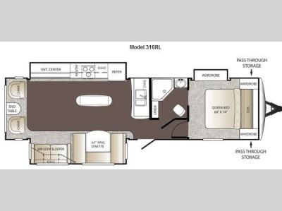 Floorplan - 2013 Keystone RV Outback 316RL
