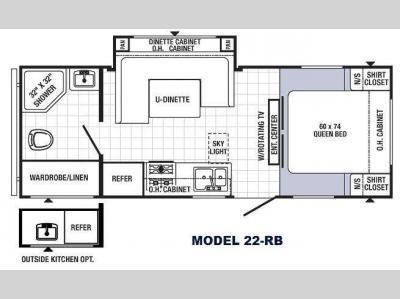 Floorplan - 2013 Palomino Puma 22-RB