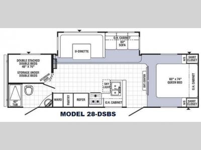 Floorplan - 2013 Palomino Puma 28-DSBS