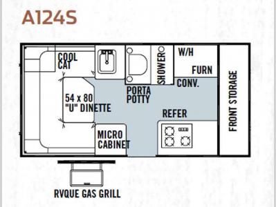 Floorplan - 2013 Forest River RV Rockwood Hard Side Series A124S