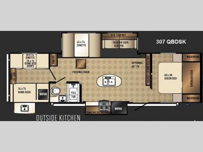 Floorplan - 2013 Palomino Solaire 307 QBDSK