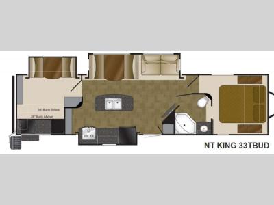 Floorplan - 2013 Heartland North Trail 33TBUD King