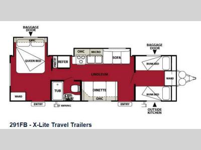 Floorplan - 2013 Forest River RV Wildwood X-Lite 291FBXL