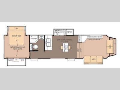 Floorplan - 2013 Forest River RV Cedar Creek Silverback 35FL