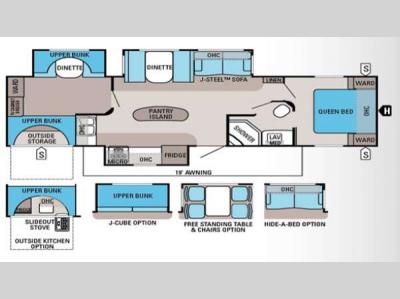 Floorplan - 2013 Jayco Jay Flight 33BHTS