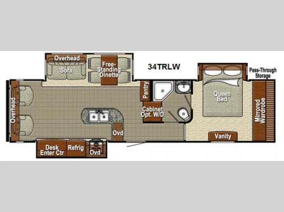 Floorplan - 2013 Yellowstone RV Canyon Trail 34TRLW