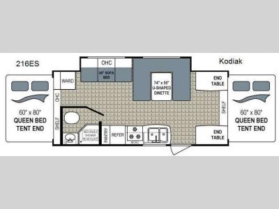 Floorplan - 2013 Dutchmen RV Kodiak 216ES Express