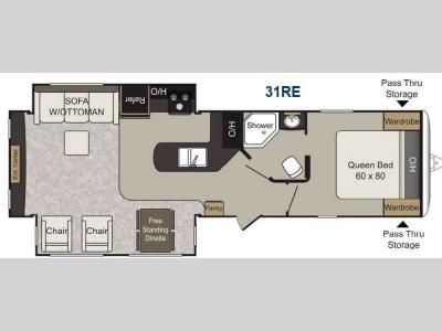Floorplan - 2013 Keystone RV Passport 31RE Elite