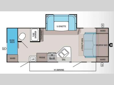 Floorplan - 2013 Jayco Jay Feather Ultra Lite 23M