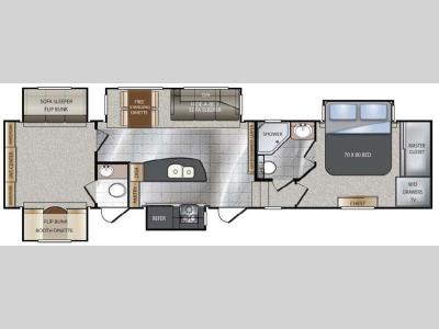Floorplan - 2013 Keystone RV Avalanche 360RB